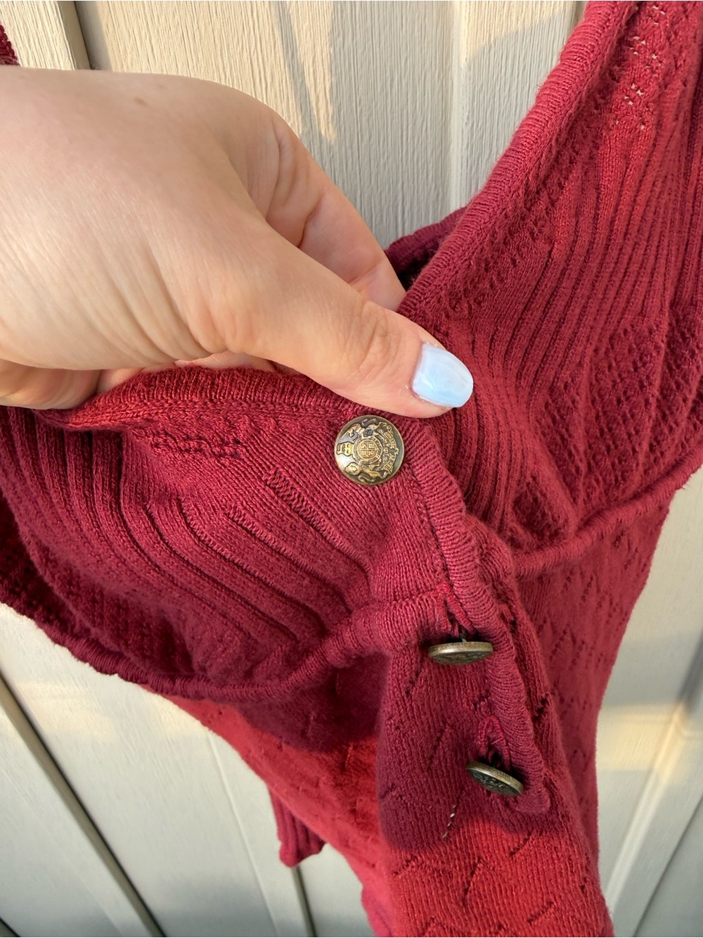 D&G Cotton Red Knit Pointelle Cami Tank Top Vintage 90s - Picture 4 of 7